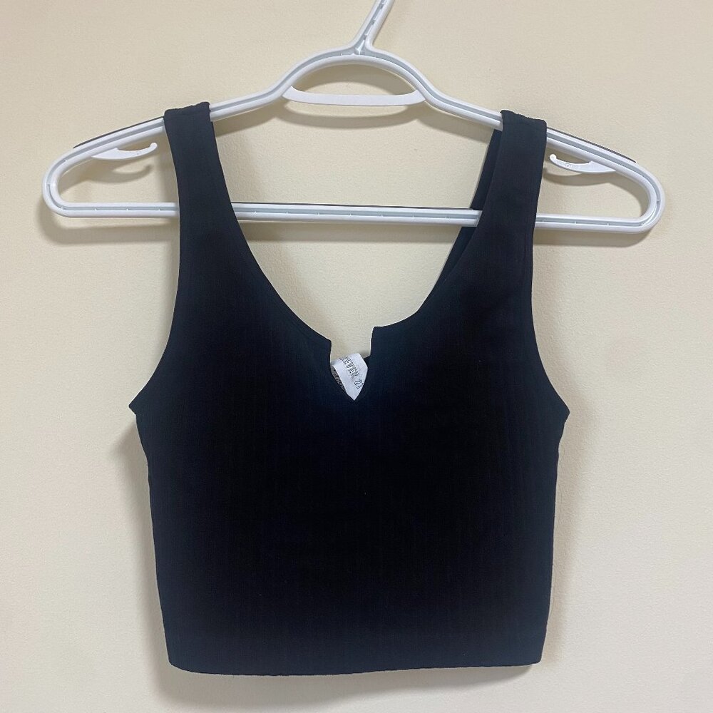 Black Ribbed Tank Top